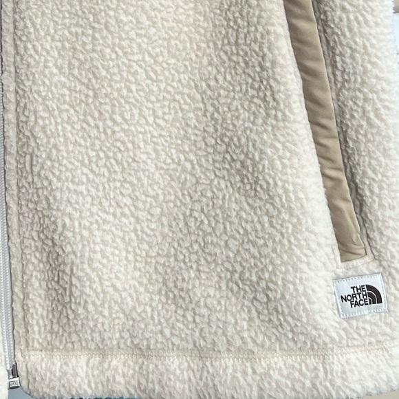 The North Face Cream Sherpa Fleece Vest Land O’Lakes Embroidery Size L - Picture 8 of 12